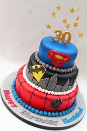 superhero birthday cake